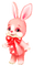 Bunny.Rabbit.Pink.Red.White - kostenlos png Animiertes GIF