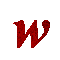 Kaz_Creations Alphabets Colours Red Letter W - GIF animé gratuit GIF animé