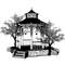 Asian Pagoda.Black.White - безплатен png анимиран GIF