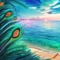 Peacock Feather Beach - PNG gratuit GIF animé