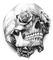 Y.A.M._Gothic skull black-white - ingyenes png animált GIF