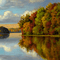otoño paisaje lago dubravka4 - nemokama png animuotas GIF