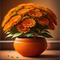 Orange Flowers in a Pot - darmowe png animowany gif