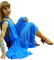 Kaz_Creations Woman Femme Blue - nemokama png animuotas GIF