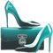 soave deco fashion bag shoe teal - 免费PNG 动画 GIF