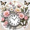 springtimes background vintage clock - zdarma png animovaný GIF