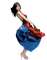 женщинагуля - png gratis GIF animado