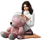 Woman with a teddy bear. Leila - kostenlos png Animiertes GIF