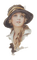 femme vintage - PNG gratuit GIF animé