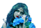 Девушка в голубых тонах - PNG gratuit GIF animé