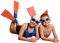 Kaz_Creations Children Friends Swimming - Free PNG Animated GIF