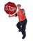 personnage stop - Bezmaksas animēts GIF animēts GIF