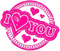 I Love You.Text.Circle.Pink - Free PNG Animated GIF