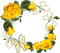 yellow rose frame jaune cadre rose - PNG gratuit GIF animé
