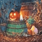 soave background animated halloween candle pumpkin - GIF animé gratuit GIF animé