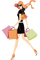 Femme faisant les courses - Free PNG Animated GIF