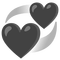 Black hearts emoji - бесплатно png анимированный гифка