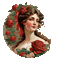 dame, roses, lady, roses, vintage - Ücretsiz animasyonlu GIF animasyonlu GIF