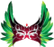 Kaz_Creations Deco Peacock Feather Mask  Colours - PNG gratuit GIF animé