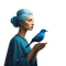 springtimes woman blue hair bird surreal - безплатен png анимиран GIF