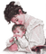 soave woman vintage children mother pink green - nemokama png animuotas GIF