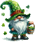 sm3 stpatty gnome green animated cute shamrock - Gratis animeret GIF animeret GIF