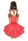 Lady in Red Short Dress - Free PNG Animated GIF