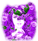 Woman.Butterflies.Roses.Fantasy - KittyKatLuv65 - PNG gratuit GIF animé