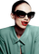 Kaz_Creations Woman Femme Glasses Green - nemokama png animuotas GIF