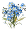 Blue.Flowers.Bouquet.Victoriabea - zdarma png animovaný GIF