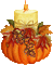 pumpkin citrouille kürbis candle kerze bougie  autumn automne herbst tube  leaves deco  feuillage feuilles  gif anime animated animation