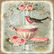 dolceluna vintage background animated tea bird - Animovaný GIF zadarmo animovaný GIF