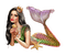 pretty mermaid - бесплатно png анимированный гифка