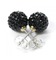 Boucles oreilles noir shamballas - Free PNG Animated GIF