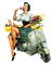 loly33 femme Vespa - 免费PNG 动画 GIF