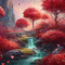 SM3 RED LANDSCAPE VDAY TREES ANIMATED - GIF animado gratis GIF animado