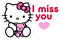 Hello kitty i miss you cœur rose pink heart bear - ilmainen png animoitu GIF