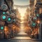Steampunk Street - GIF animé gratuit
