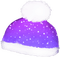 soave deco christmas winter hat black white purple - png gratuito GIF animata
