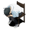 yuta okkotsu depressed chair jjk jujutsu kaisen - png gratis GIF animasi