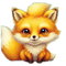 Cute Yellow Fox - 無料png アニメーションGIF