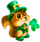 st. Patrick squirrel  by nataliplus - фрее пнг анимирани ГИФ