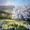 fondo campo arboles flores gif dubravka4 - GIF animado grátis Gif Animado