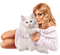 Woman with her cat. Leila - kostenlos png Animiertes GIF