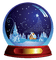 snow globe deco winter hiver neige noel - png gratuito GIF animata