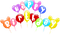 text happy birthday anniversaire geburtstag  colored  tube balloon ballon  deco - PNG gratuit GIF animé