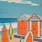 Beach with Huts & Surfboards - png gratuito GIF animata