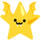 Emoji Kitchen bat star - png gratis GIF animado