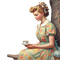 loly33 femme vintage café - 免费PNG 动画 GIF
