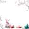 soave frame deco easter eggs bunny flowers branch - 無料png アニメーションGIF